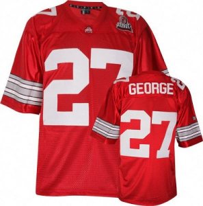 Men's NCAA Ohio State Buckeyes Eddie George #27 College Stitched Vintage Authentic Nike Red Football Jersey RL20Z40PA